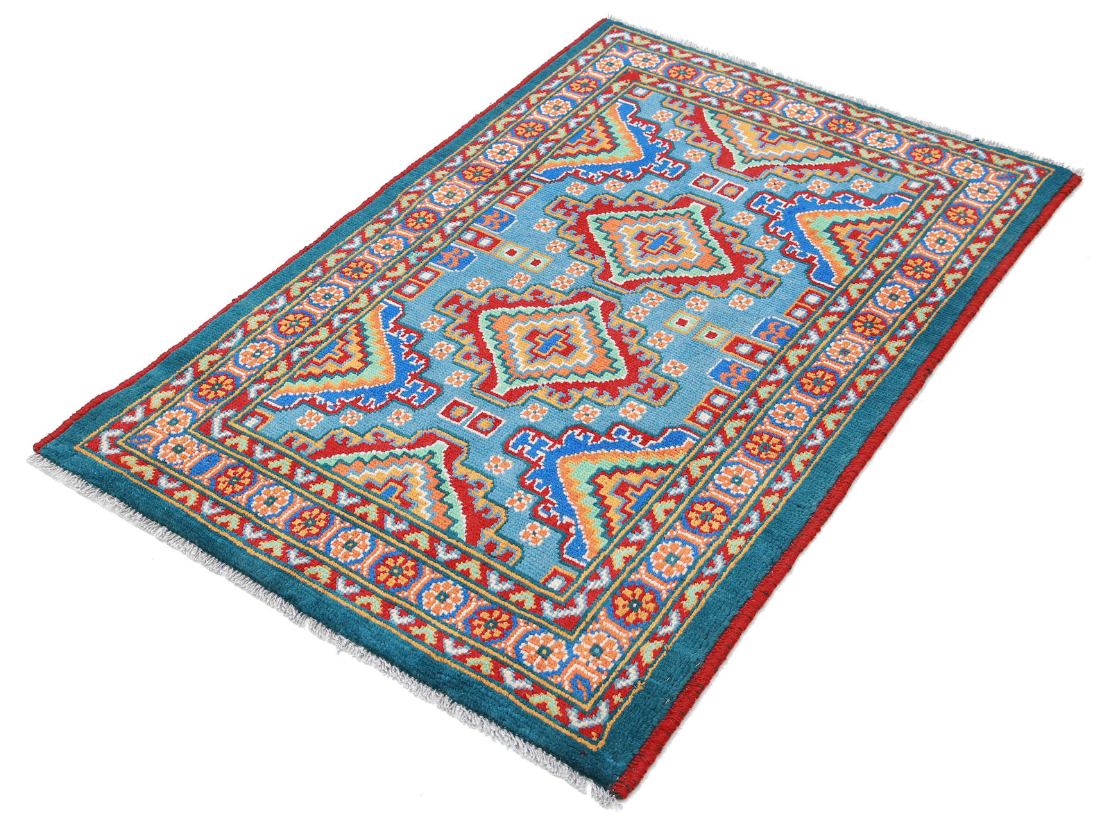 Hand Knotted Baluch Revival Wool Rug - 3'3'' x 4'10''