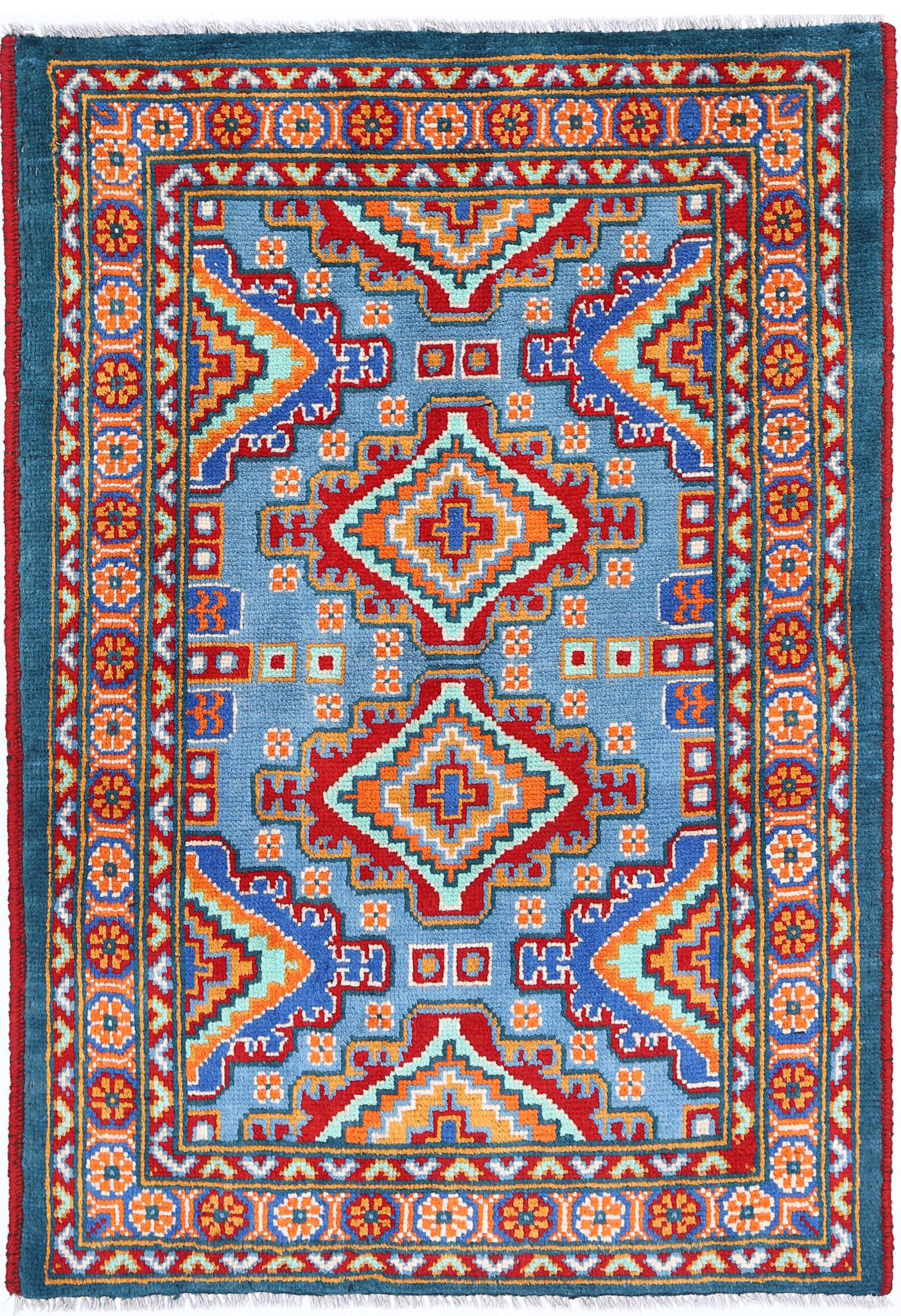 Hand Knotted Baluch Revival Wool Rug - 3'3'' x 4'10''