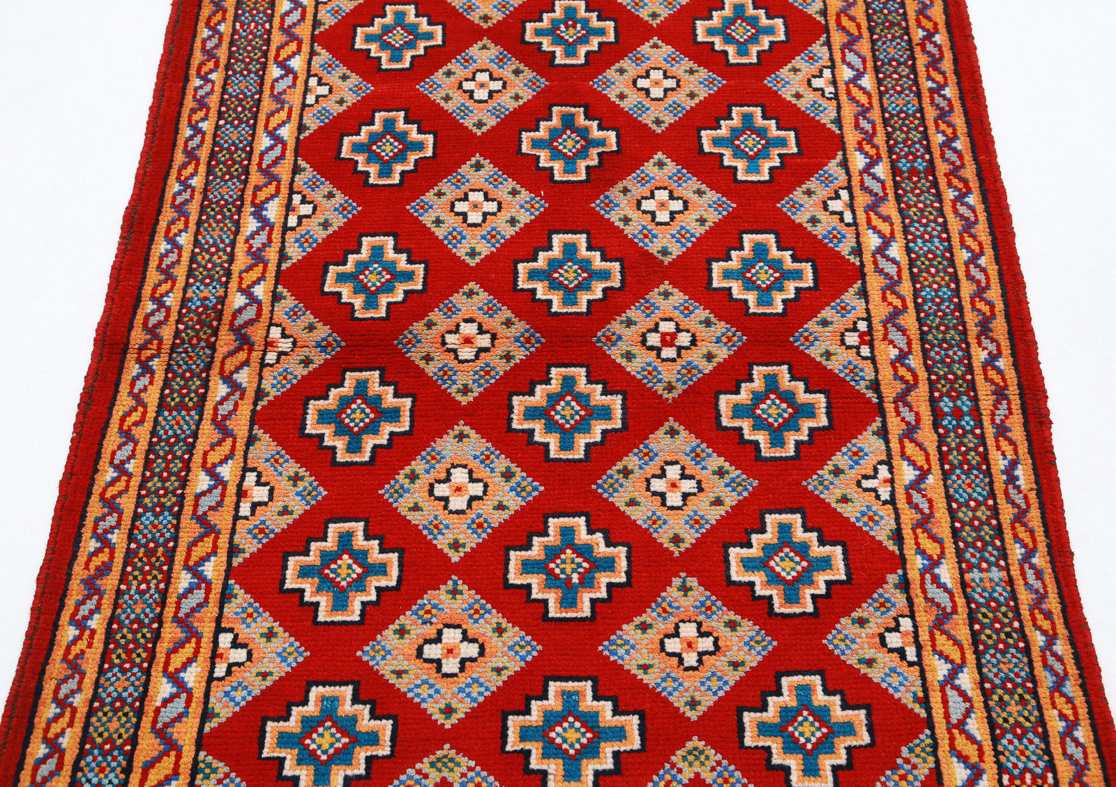 Hand Knotted Baluch Revival Wool Rug - 3'6'' x 4'10''