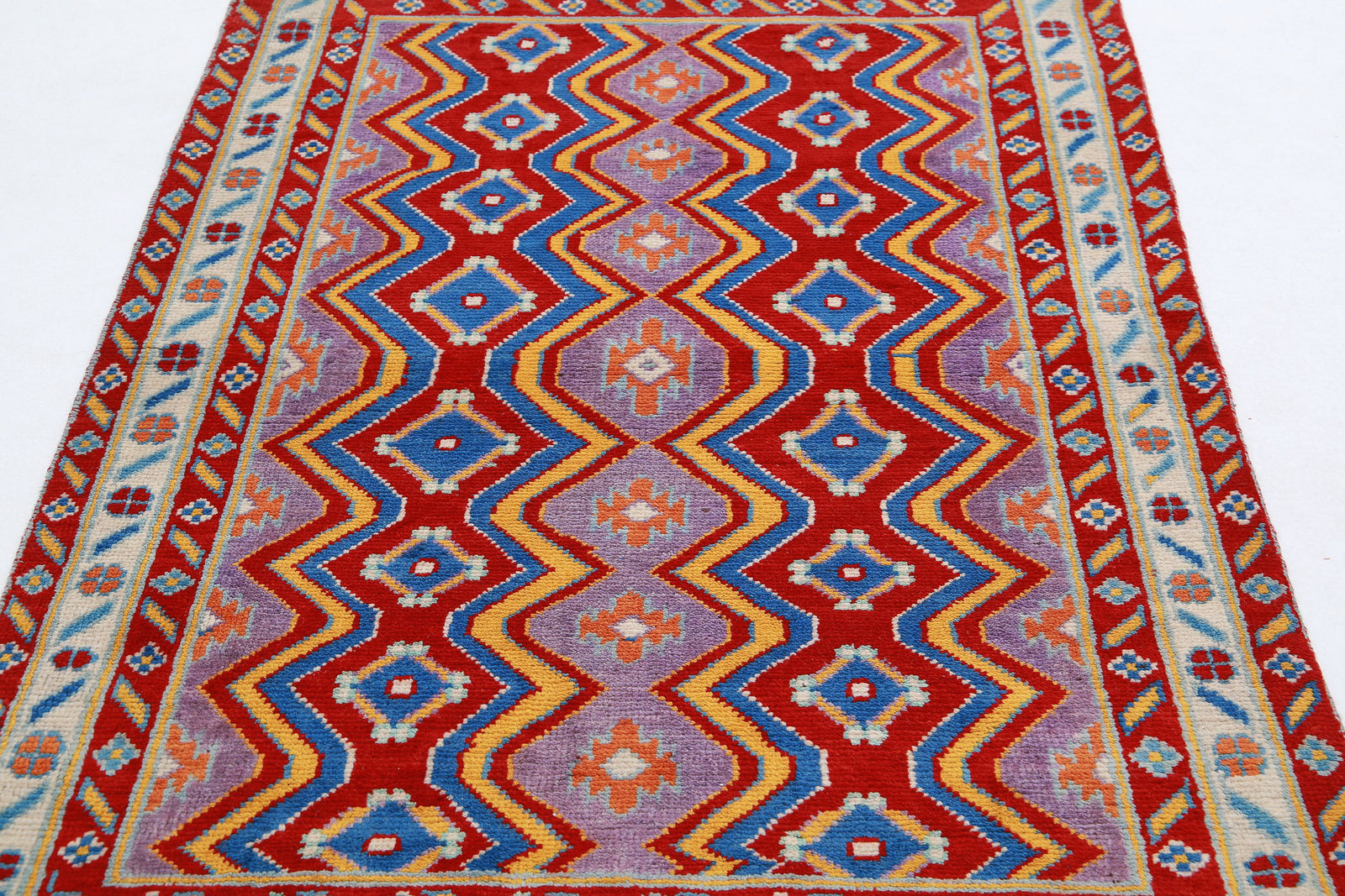 Hand Knotted Baluch Revival Wool Rug - 3'11'' x 6'0''