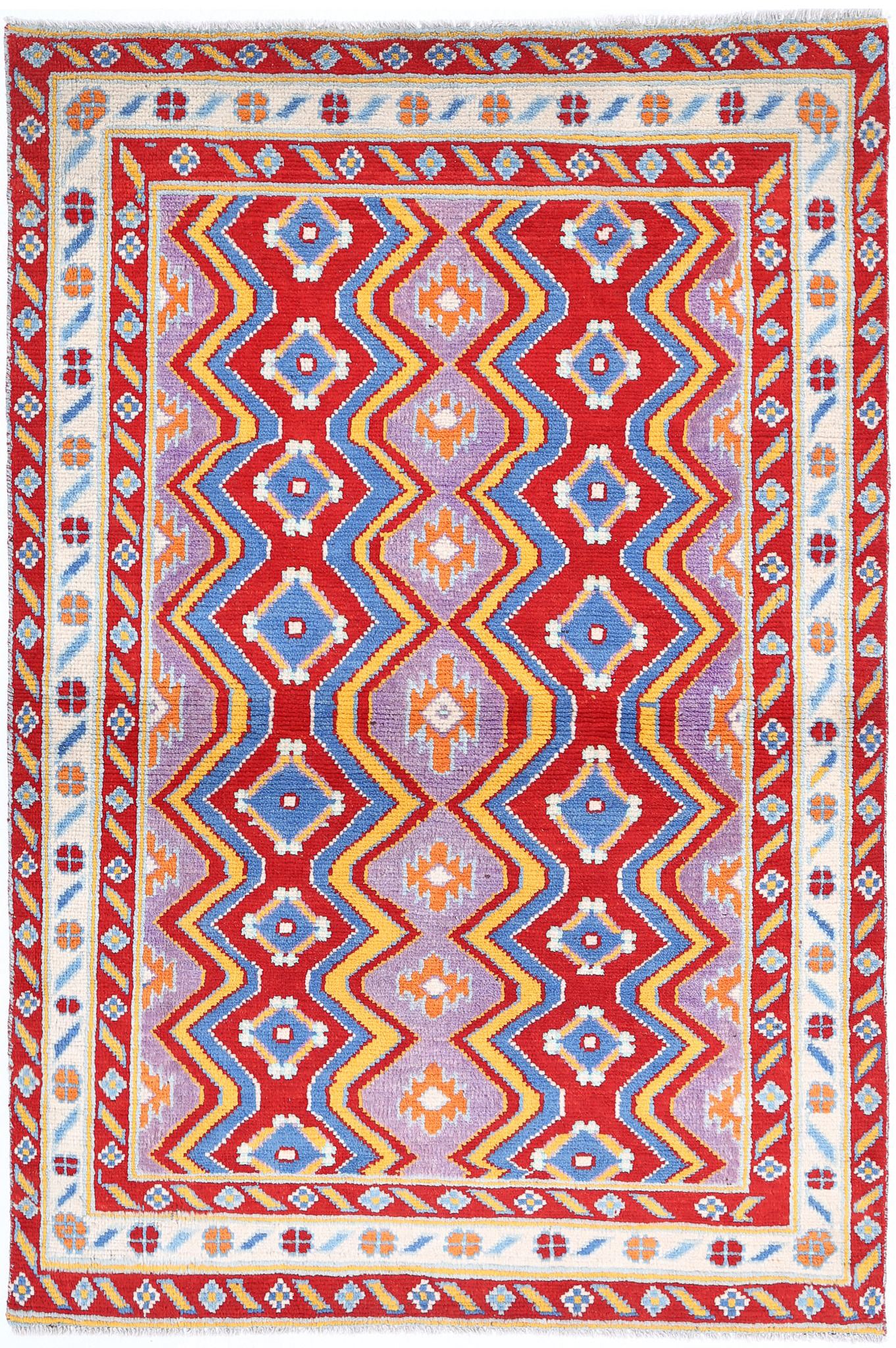 Hand Knotted Baluch Revival Wool Rug - 3'11'' x 6'0''