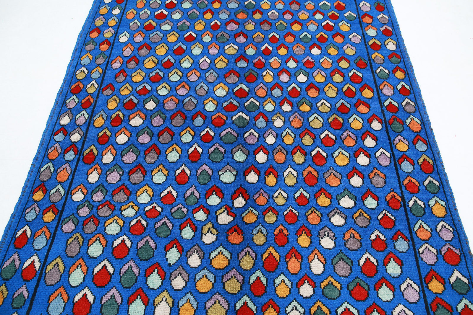 Hand Knotted Baluch Revival Wool Rug - 5'7'' x 7'7''