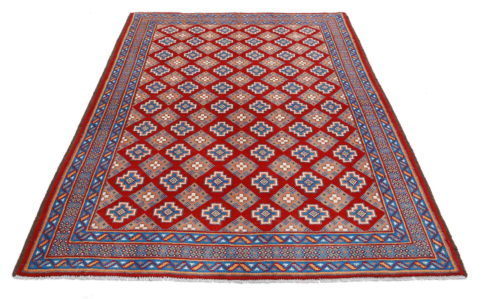 Hand Knotted Baluch Revival Wool Rug - 5'5'' x 7'10''