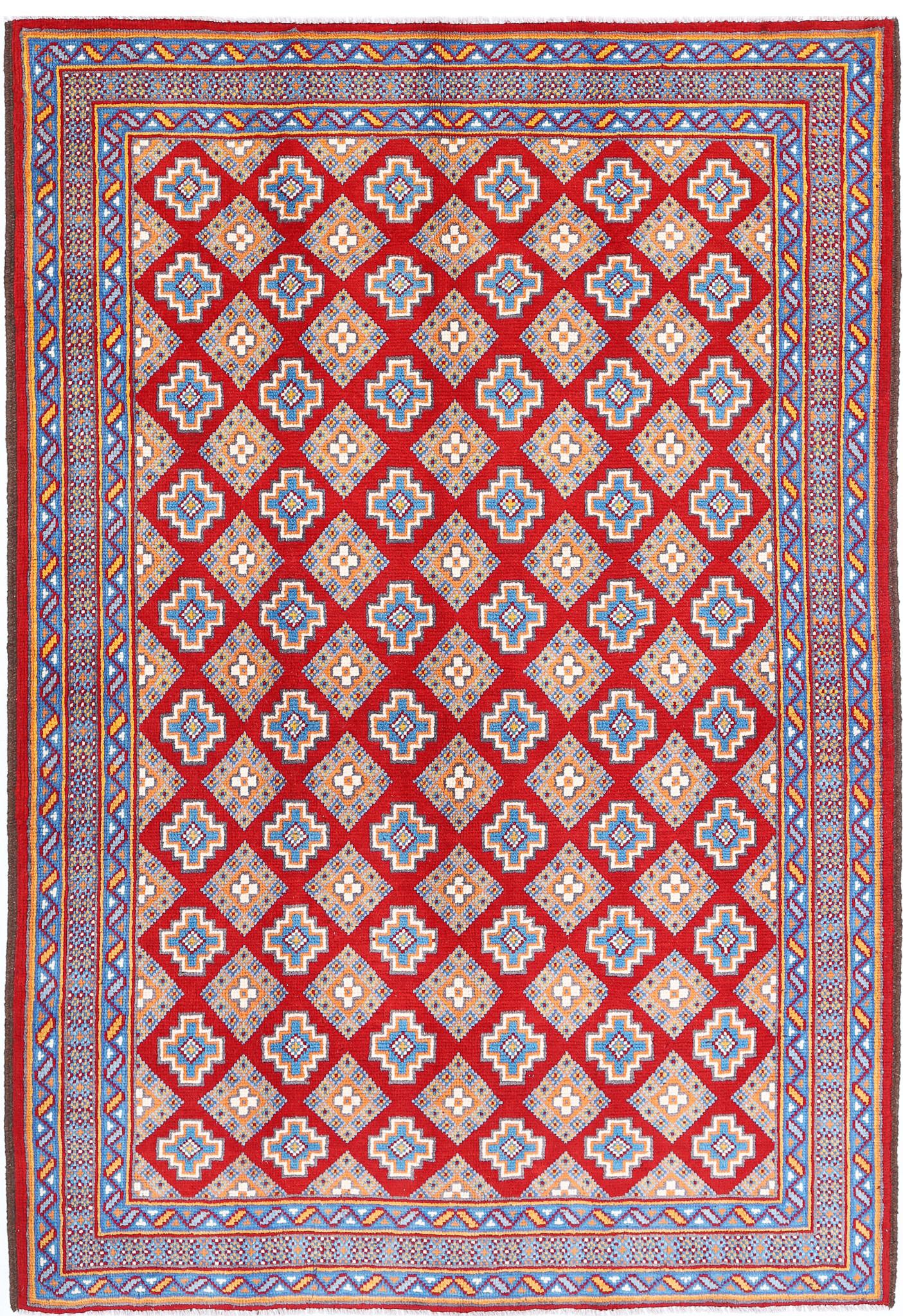 Hand Knotted Baluch Revival Wool Rug - 5'5'' x 7'10''