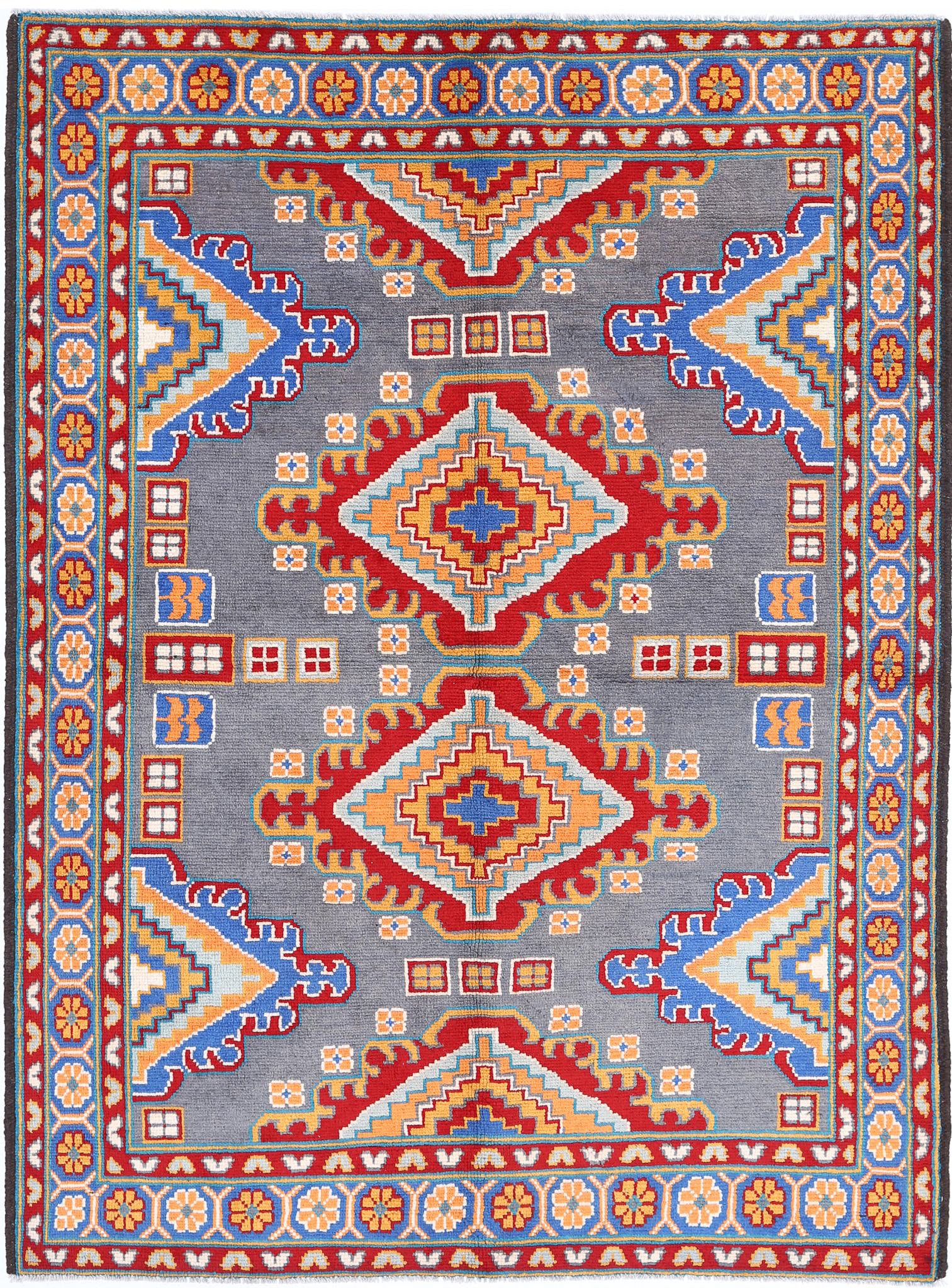 Hand Knotted Baluch Revival Wool Rug - 5'8'' x 7'10''