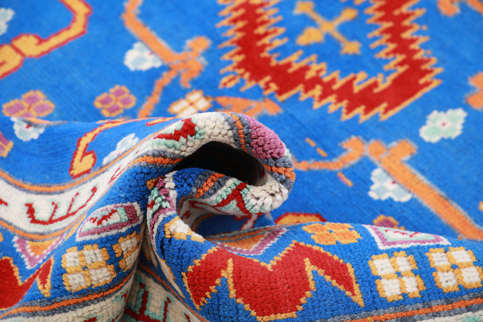 Hand Knotted Baluch Revival Wool Rug - 5'10'' x 7'7''