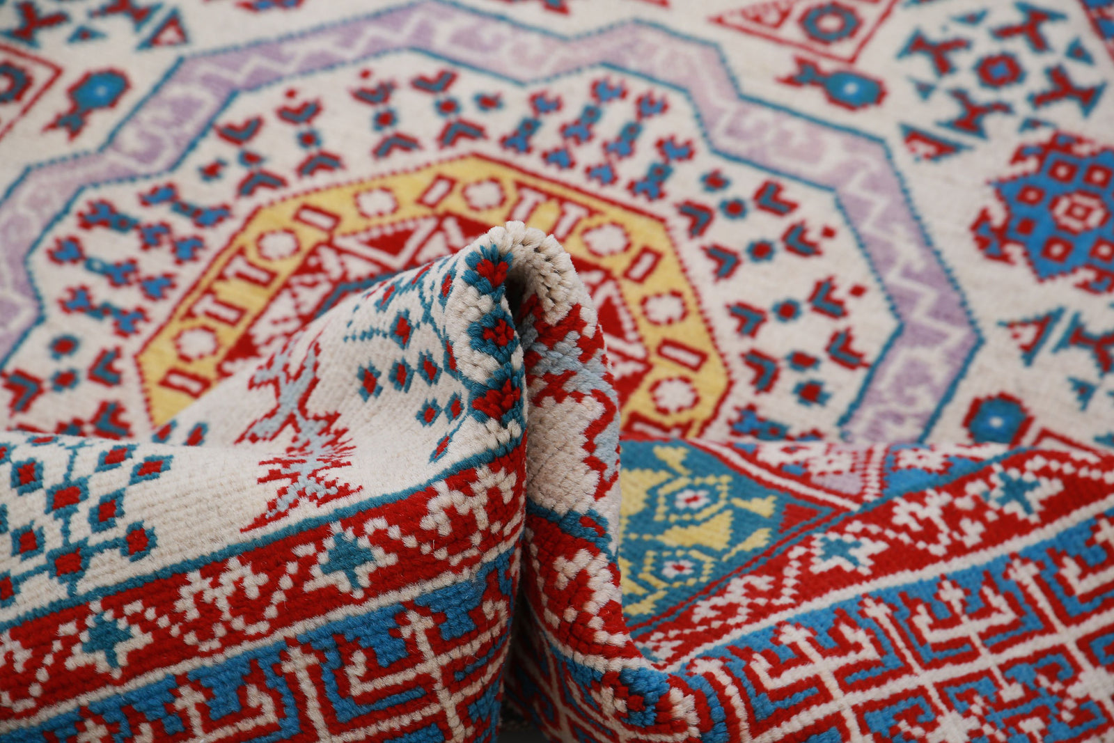 Hand Knotted Baluch Revival Wool Rug - 4'10'' x 6'8''