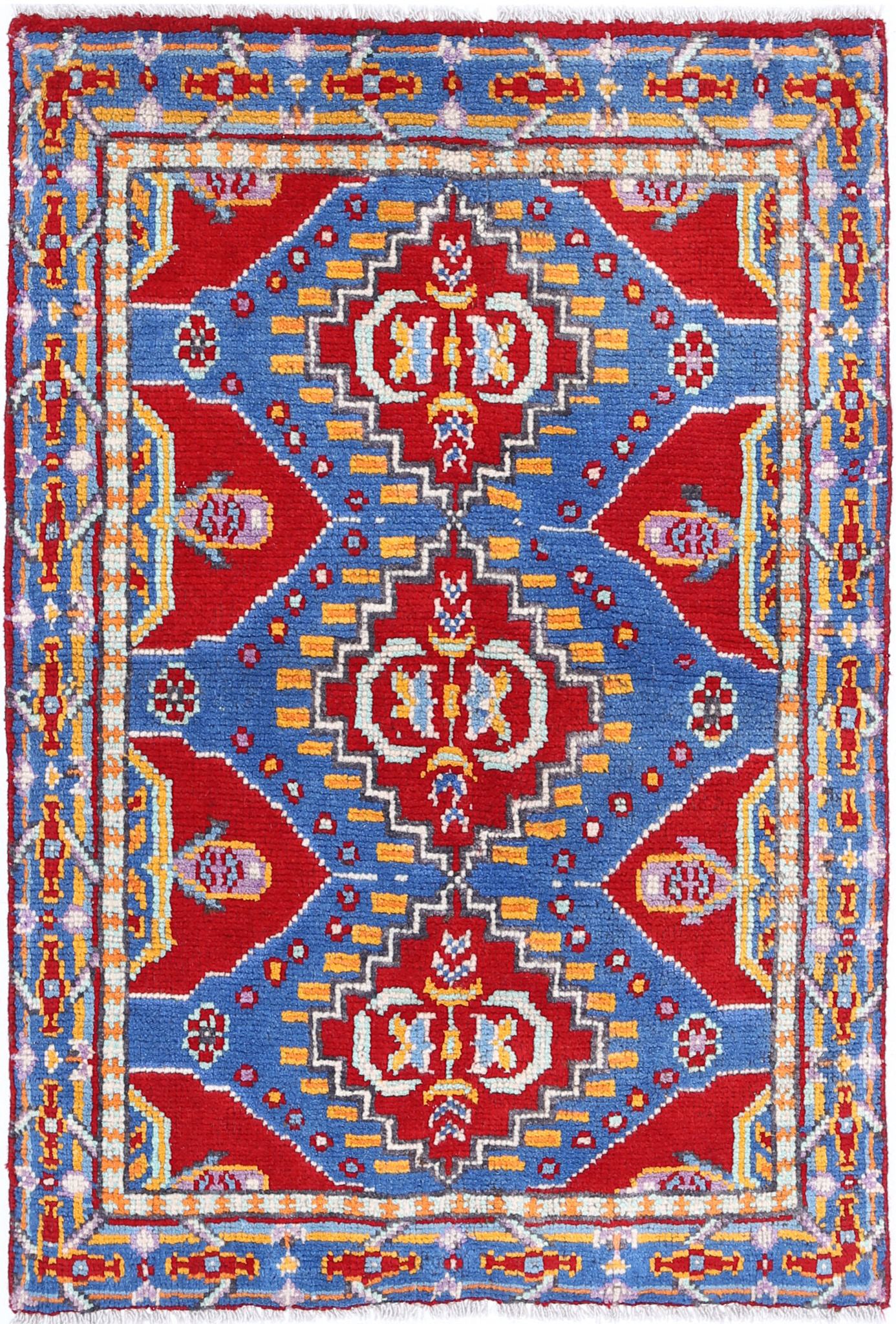 Hand Knotted Baluch Revival Wool Rug - 2'7'' x 3'10''