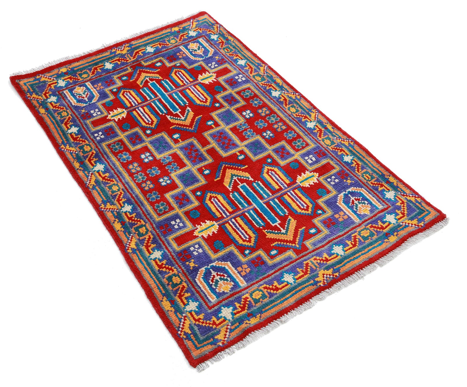 Hand Knotted Baluch Revival Wool Rug - 2'6'' x 3'10''