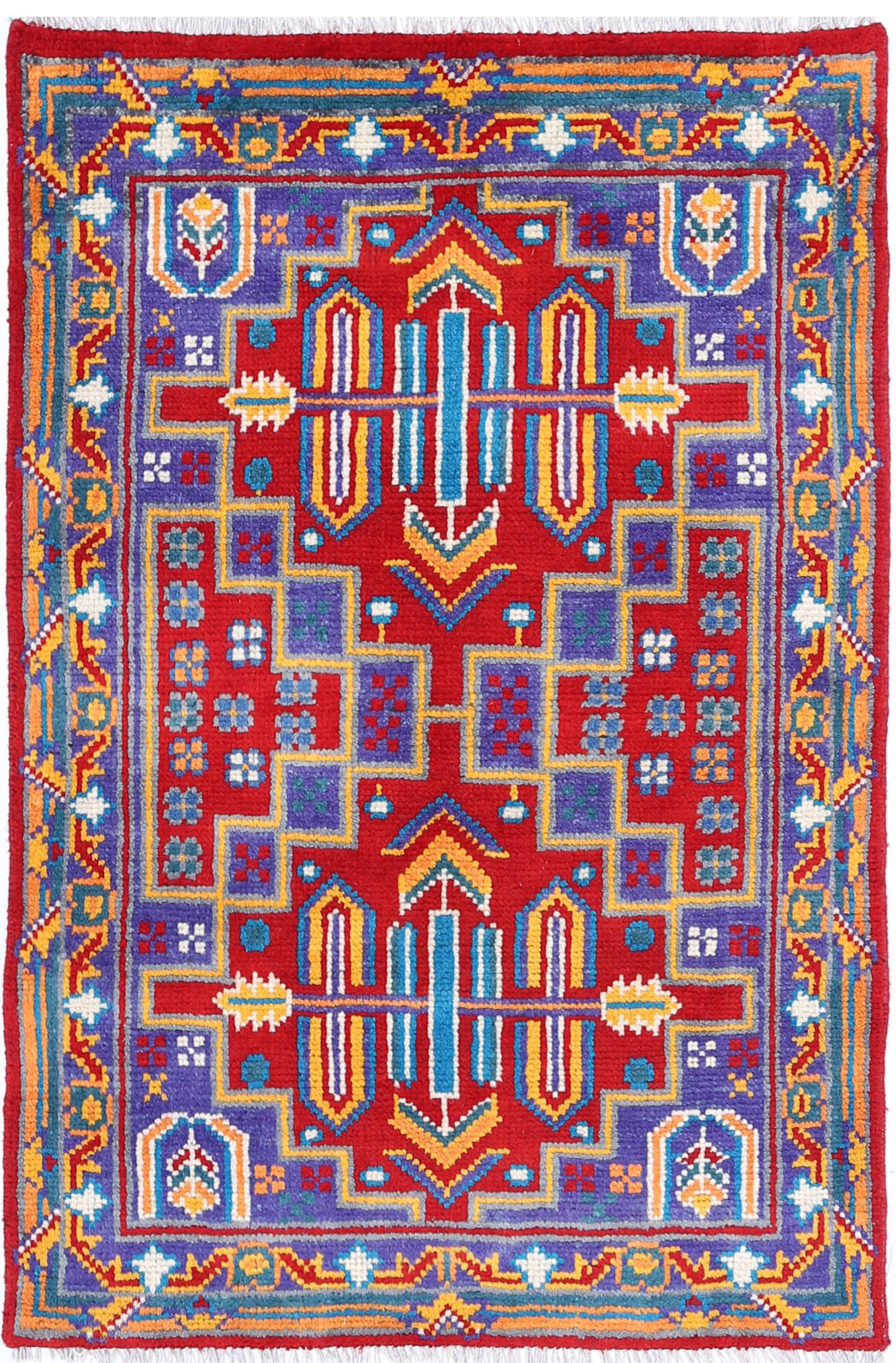 Hand Knotted Baluch Revival Wool Rug - 2'6'' x 3'10''