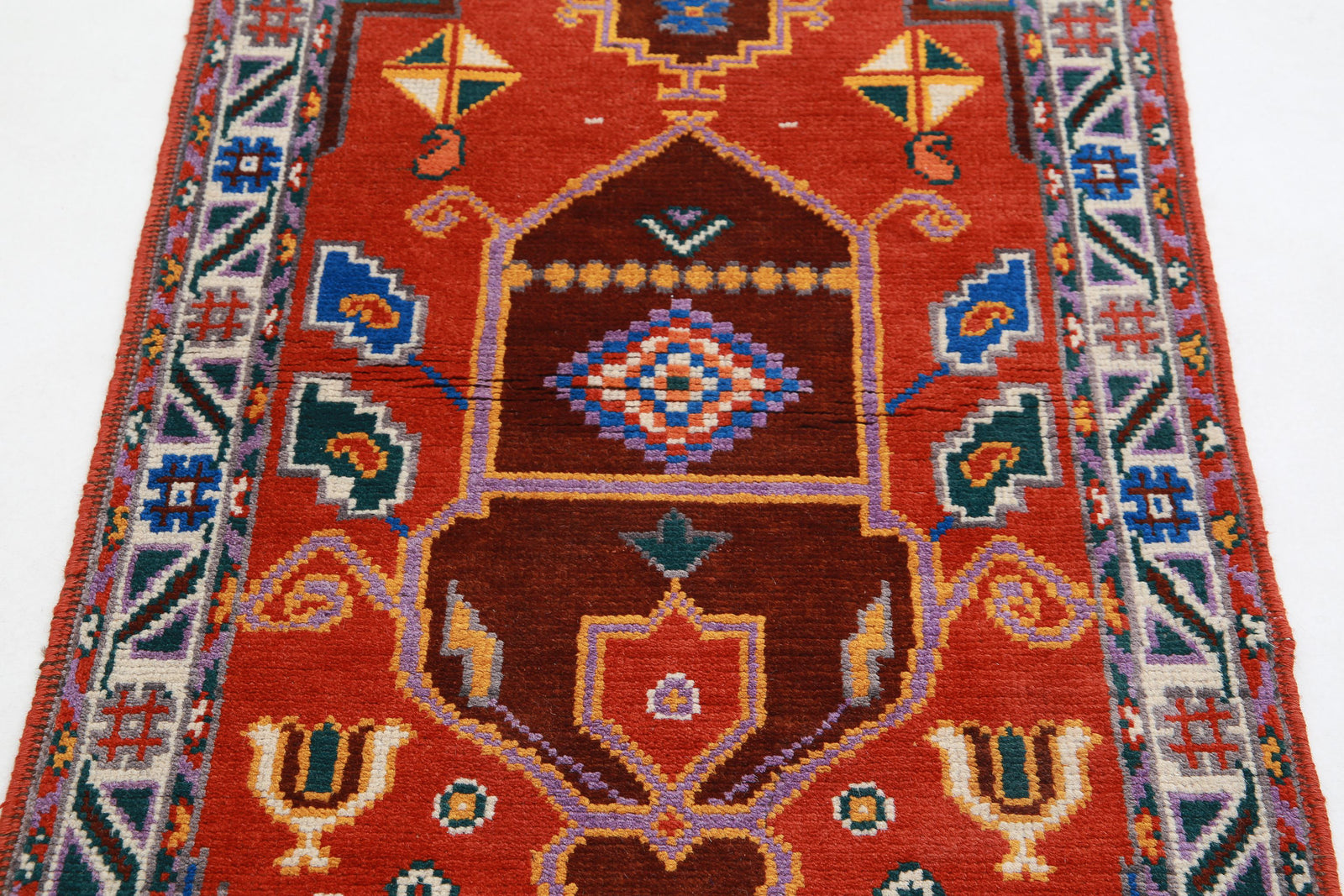 Hand Knotted Baluch Revival Wool Rug - 2'6'' x 4'1''