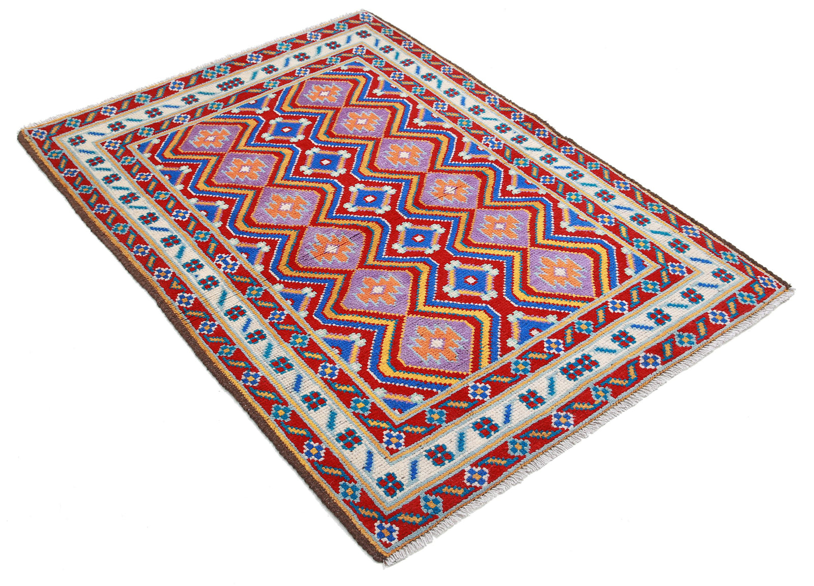 Hand Knotted Baluch Revival Wool Rug - 3'4'' x 4'9''