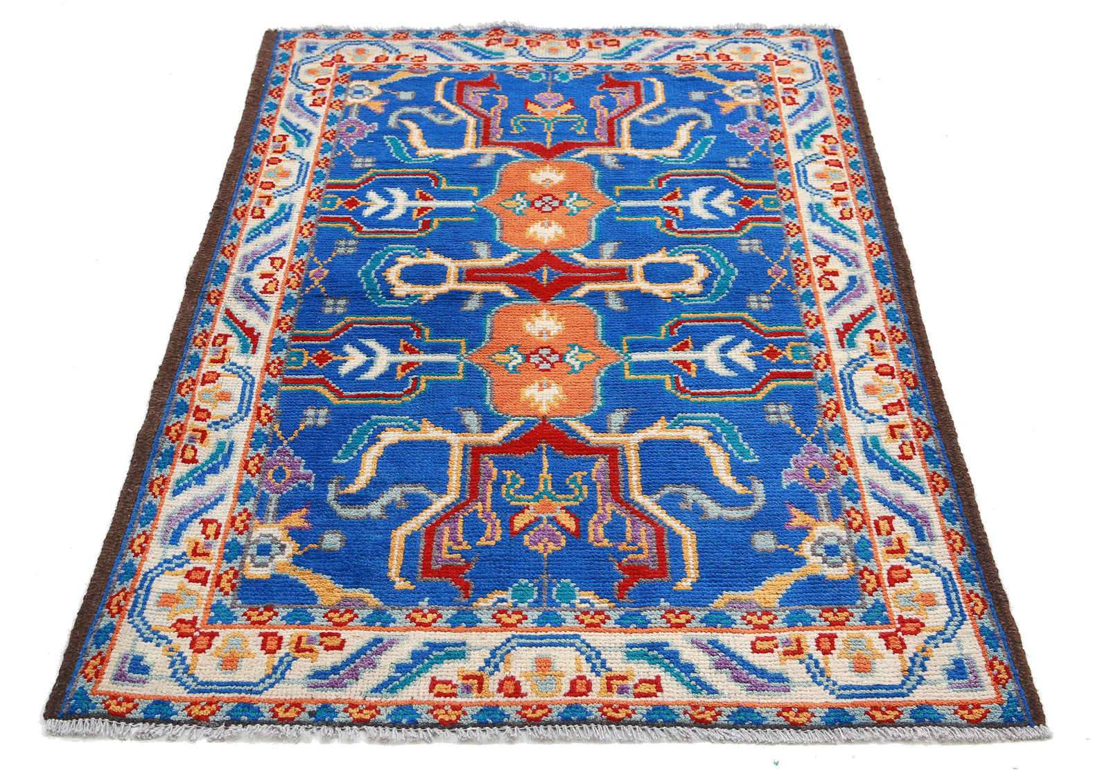 Hand Knotted Baluch Revival Wool Rug - 3'2'' x 5'0''