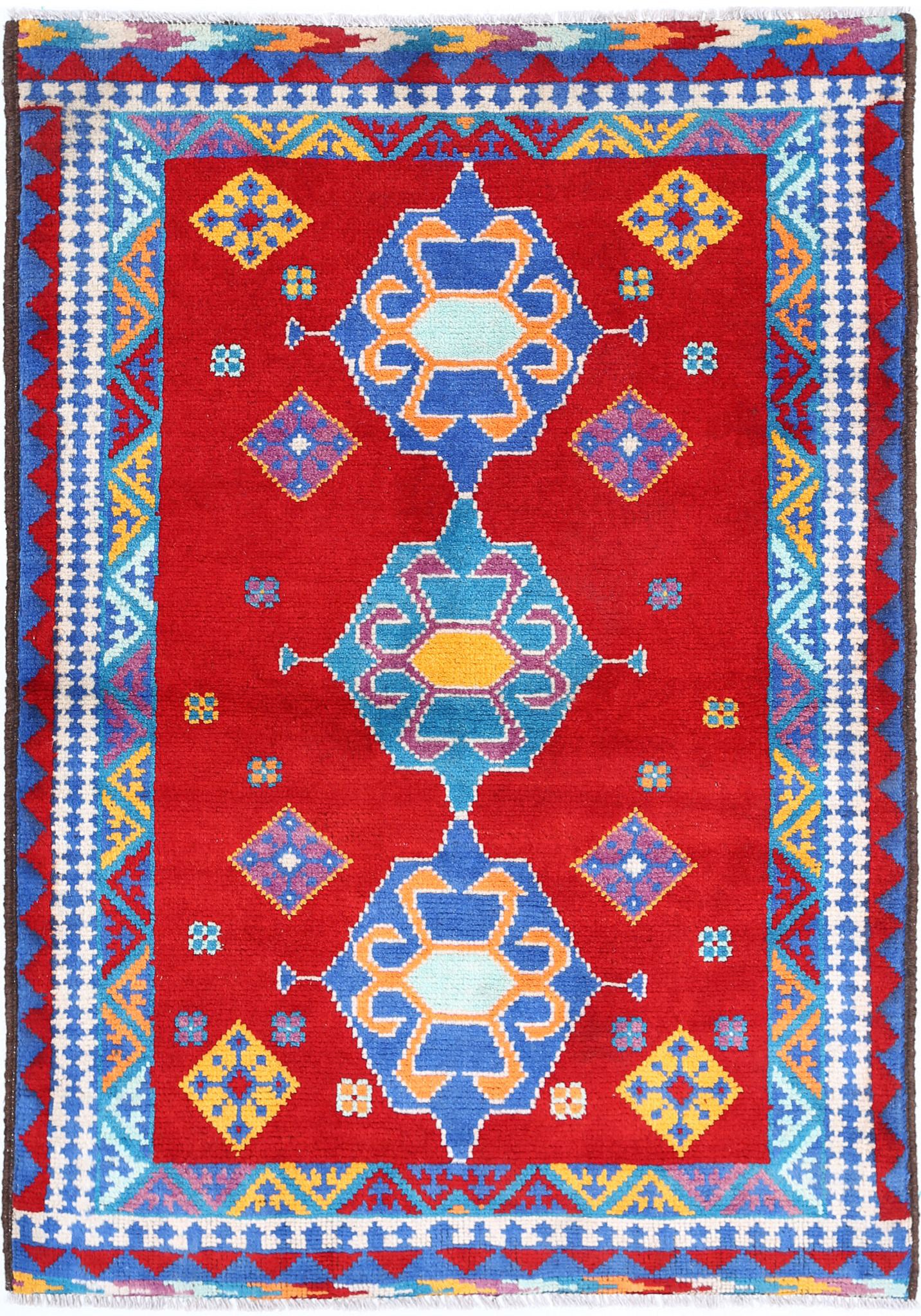 Hand Knotted Baluch Revival Wool Rug - 3'0'' x 4'10''