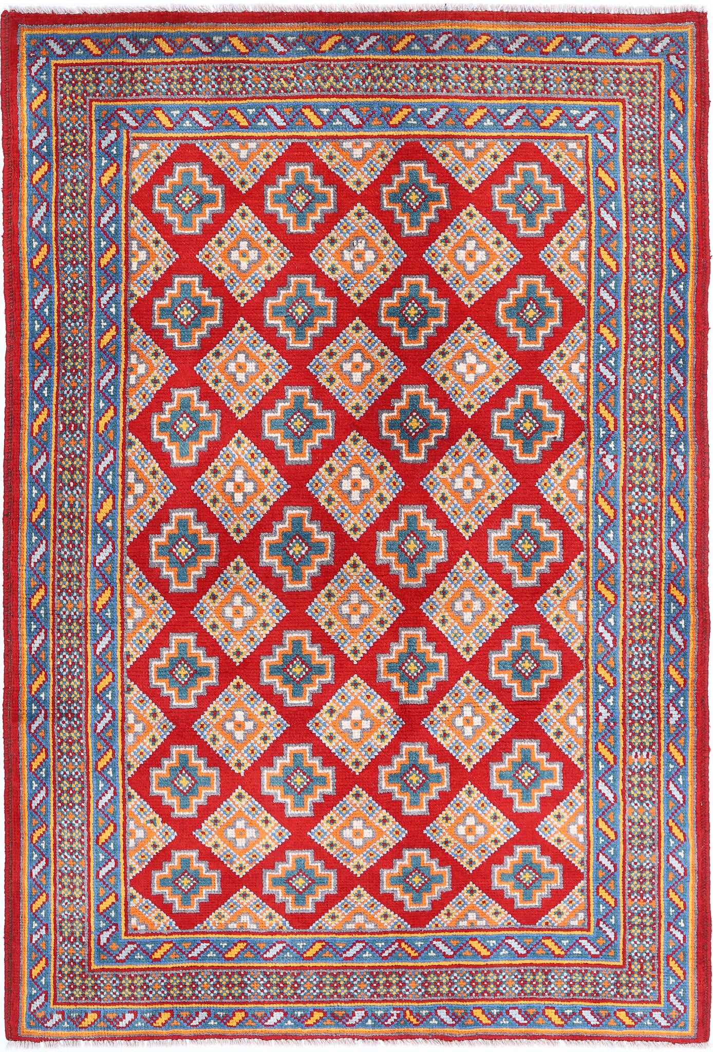 Hand Knotted Baluch Revival Wool Rug - 3'11'' x 6'1''