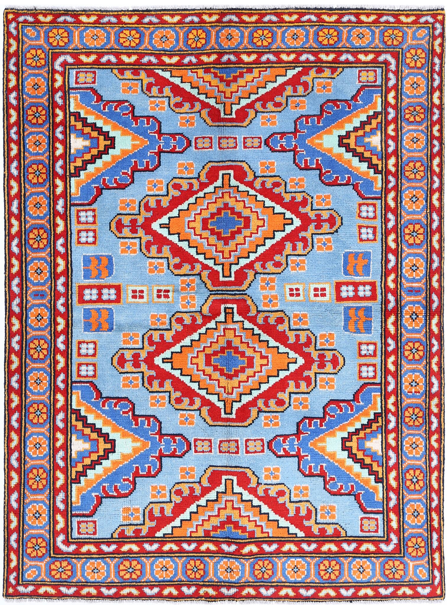 Hand Knotted Baluch Revival Wool Rug - 4'11'' x 6'8''