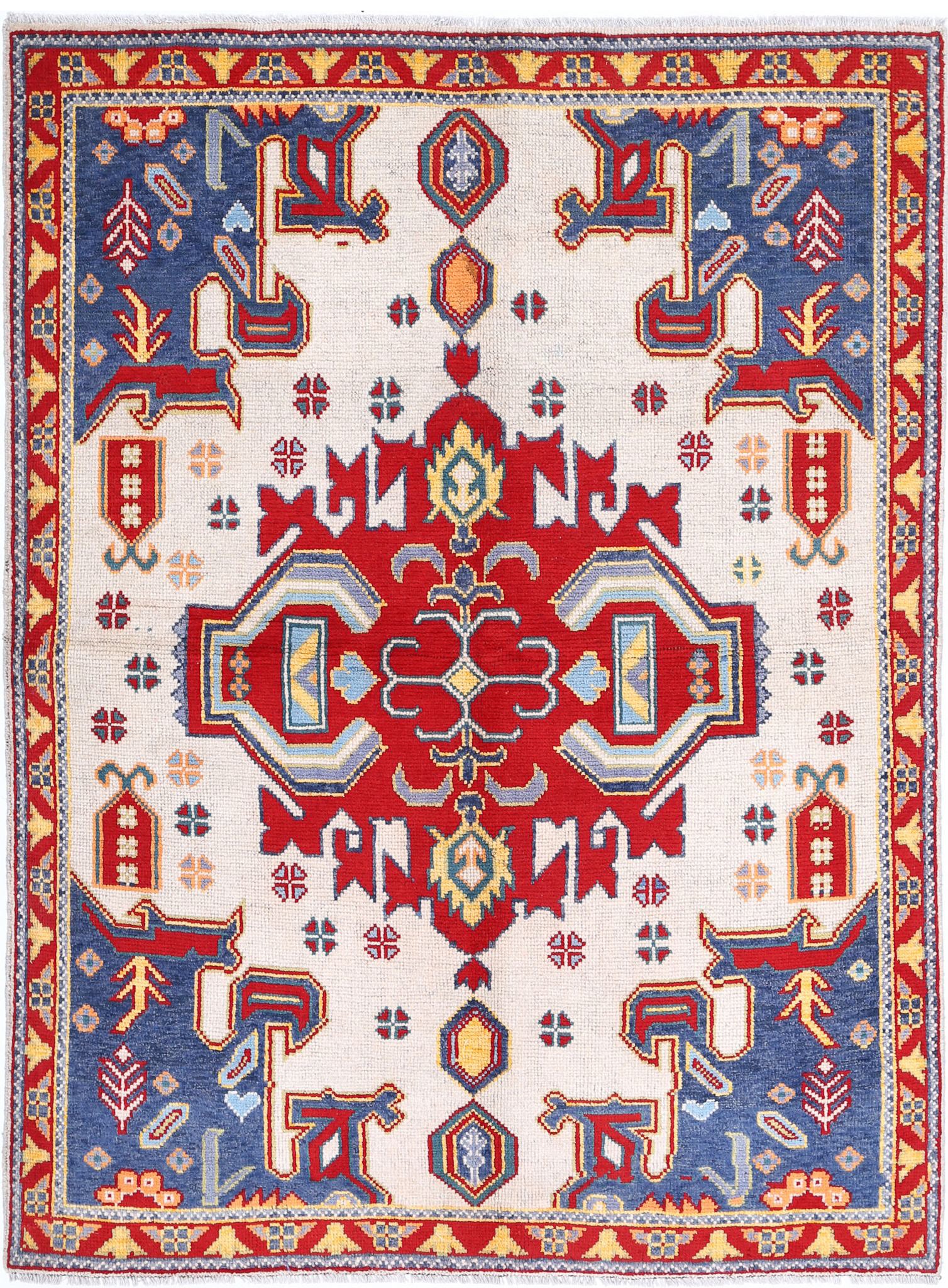 Hand Knotted Baluch Revival Wool Rug - 4'10'' x 6'6''