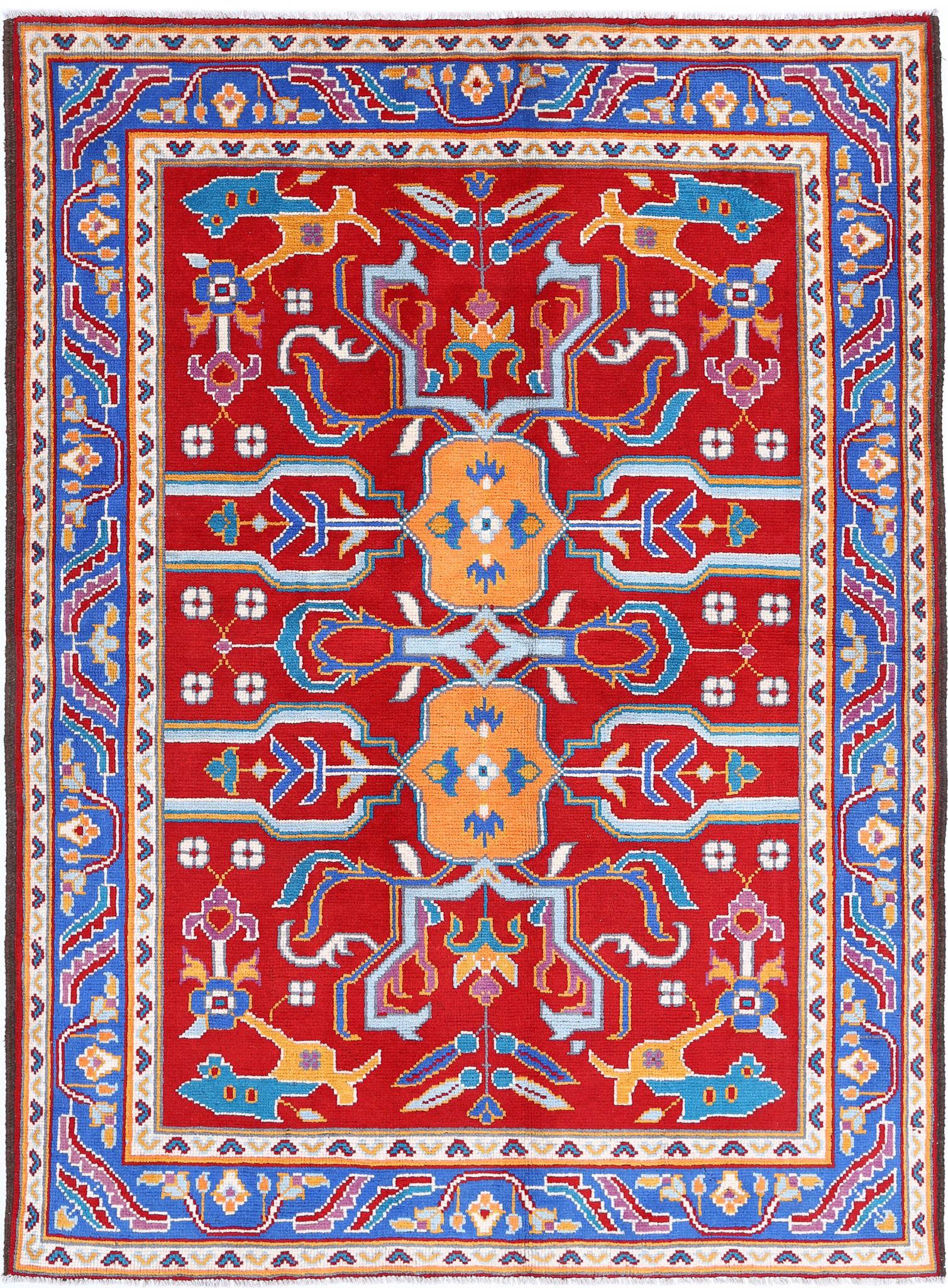 Hand Knotted Baluch Revival Wool Rug - 5'6'' x 7'9''