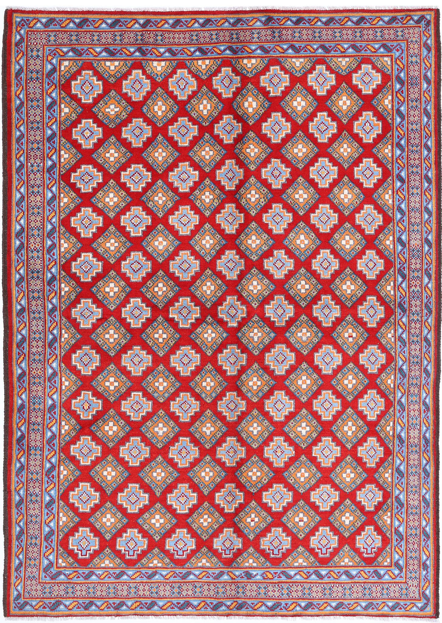 Hand Knotted Baluch Revival Wool Rug - 5'8'' x 7'11''