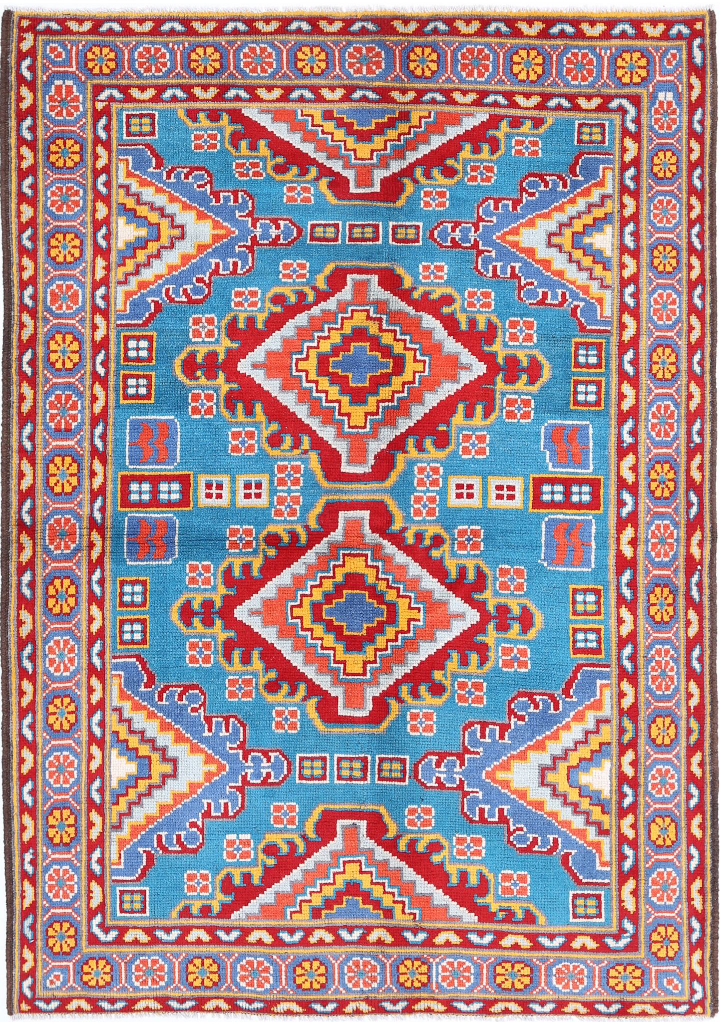 Hand Knotted Baluch Revival Wool Rug - 5'2'' x 7'5''