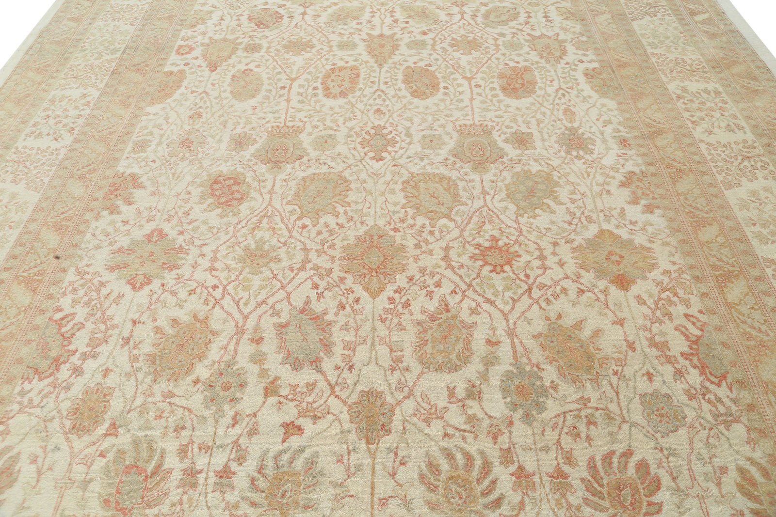 Hand Knotted Turkish Samsun Tabriz Wool Rug - 10'10'' x 15'2''