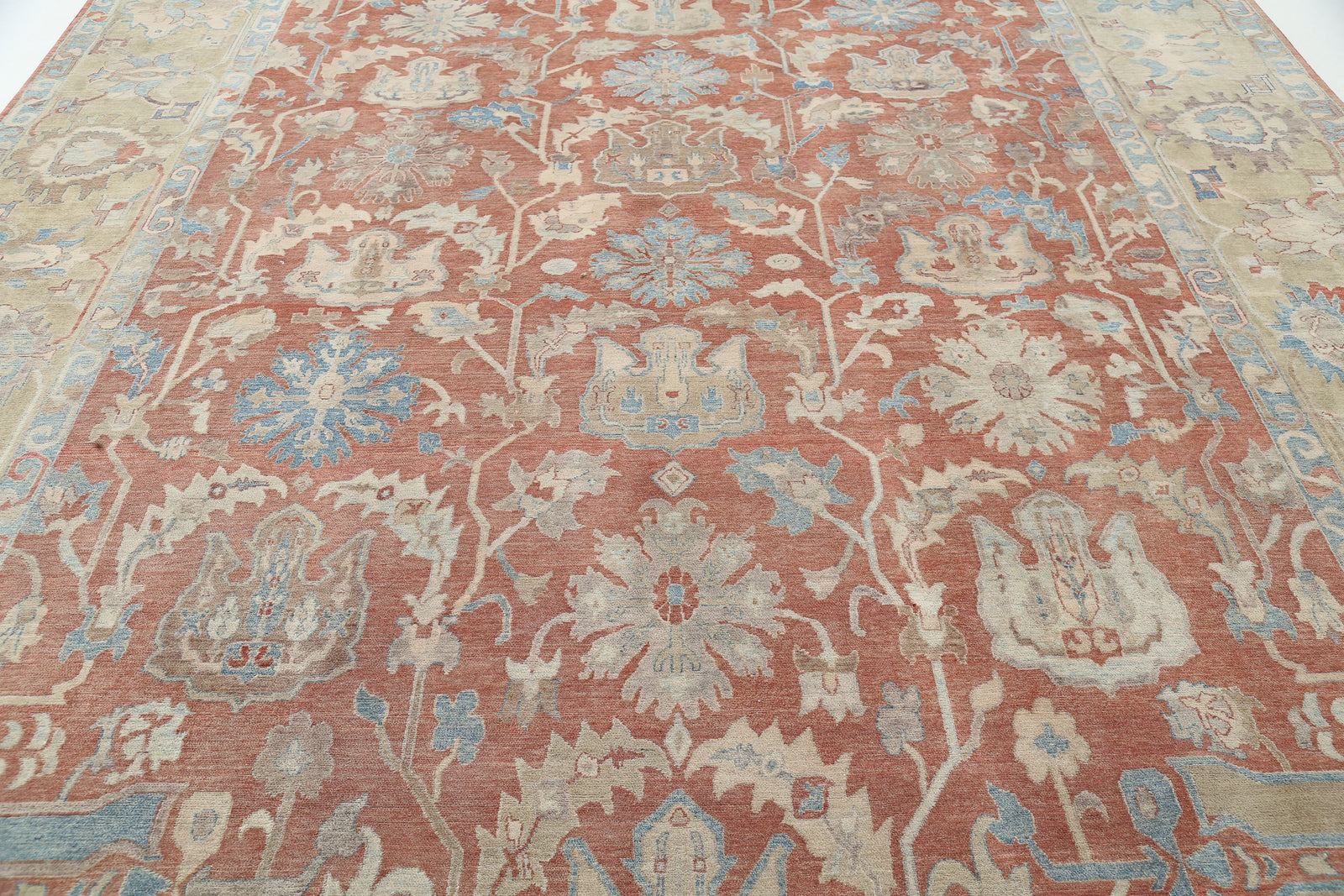 Hand Knotted Turkish Samsun Sultanabad Wool Rug - 10'5'' x 14'8''