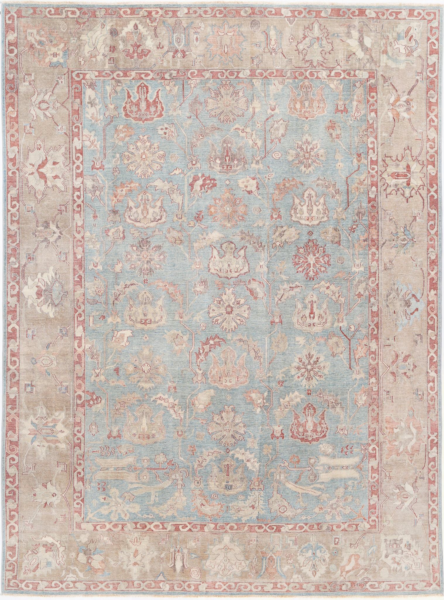Hand Knotted Turkish Samsun Haji Jalili Wool Rug - 8'10'' x 11'11''