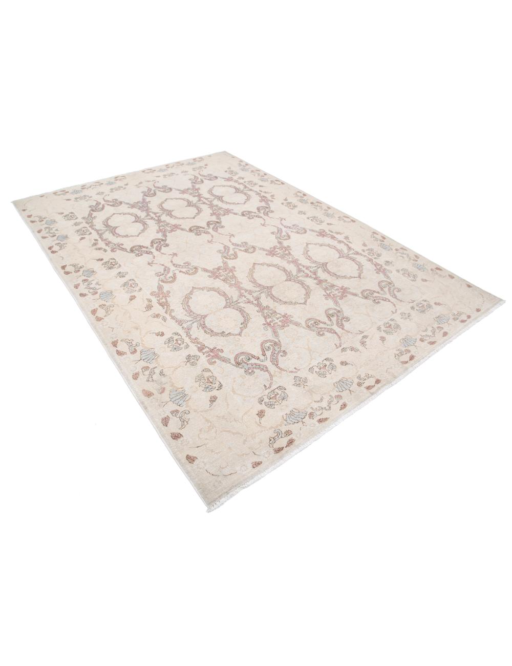 Hand Knotted Fine Serenity Wool Rug - 6'4'' x 8'9'' Arteverk Arteverk Rugs