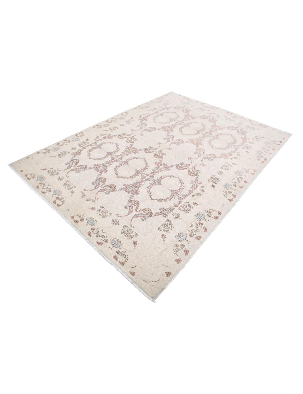 Hand Knotted Fine Serenity Wool Rug - 6'4'' x 8'9'' Arteverk Arteverk Rugs