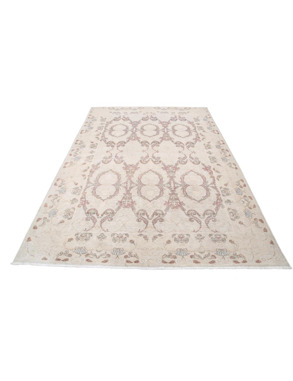 Hand Knotted Fine Serenity Wool Rug - 6'4'' x 8'9'' Arteverk Arteverk Rugs