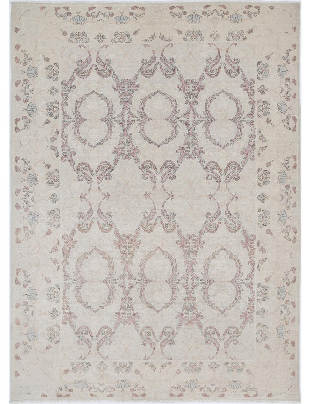 Hand Knotted Fine Serenity Wool Rug - 6'4'' x 8'9''