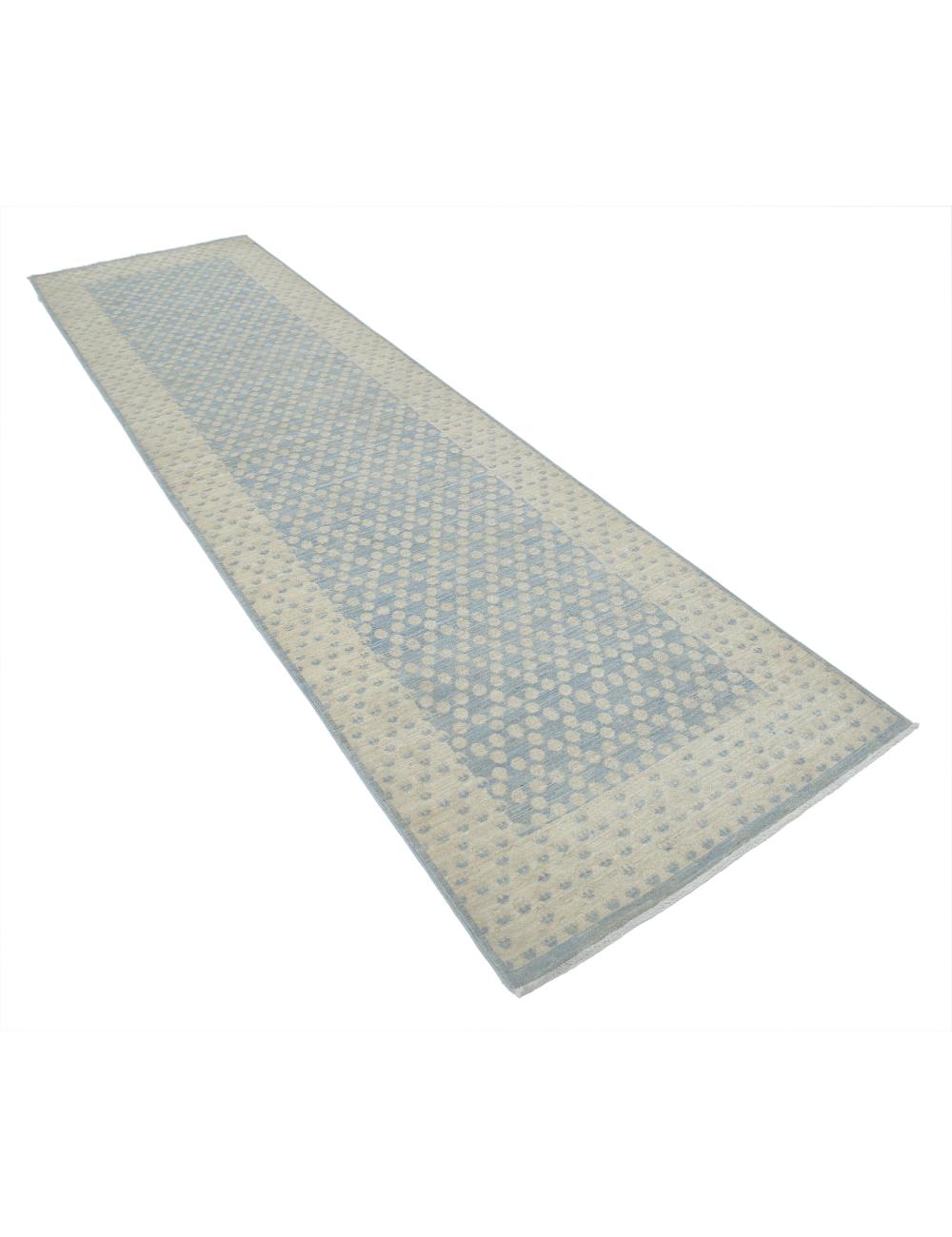 Hand Knotted Fine Serenity Wool Rug - 2'11'' x 11'0'' Arteverk Arteverk Rugs