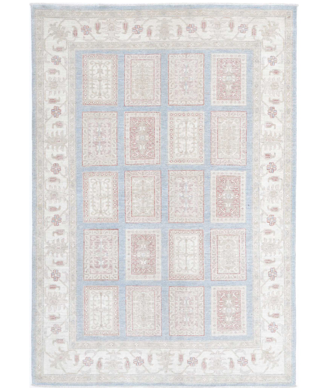 Hand Knotted Serenity Wool Rug - 5&#39;6&#39;&#39; x 7&#39;10&#39;&#39; 5&#39;6&#39;&#39; x 7&#39;10&#39;&#39; (165 X 235) / Blue / Ivory