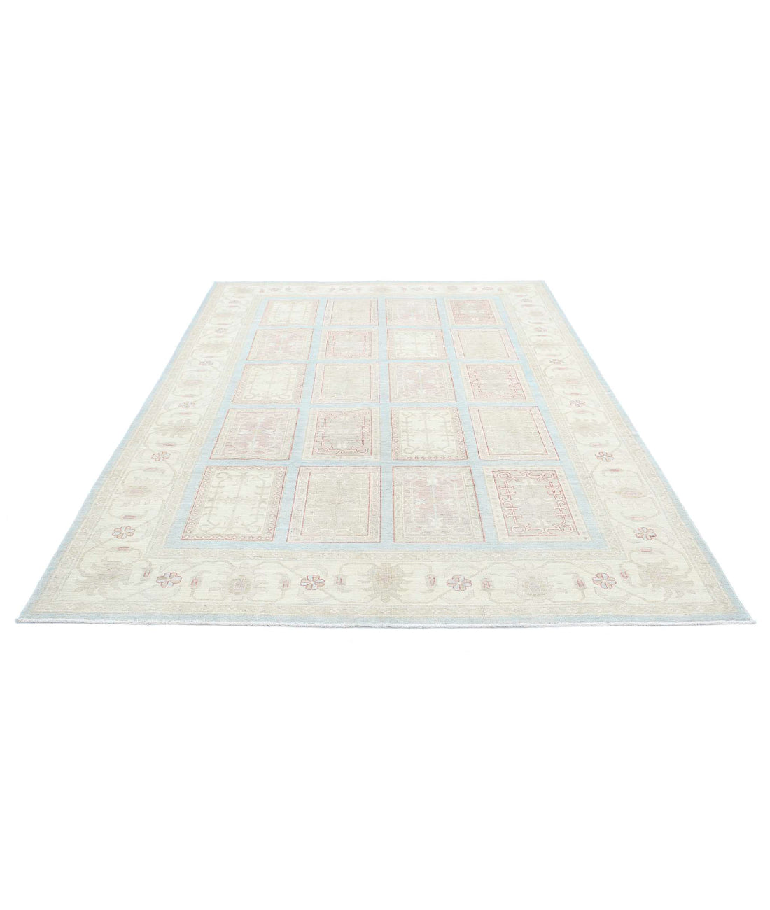 Hand Knotted Serenity Wool Rug - 6'8'' x 9'8'' 6'8'' x 9'8'' (200 X 290) / Blue / Ivory