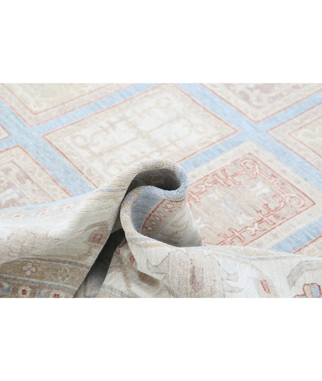Hand Knotted Serenity Wool Rug - 8'1'' x 10'11'' 8'1'' x 10'11'' (243 X 328) / Blue / Ivory