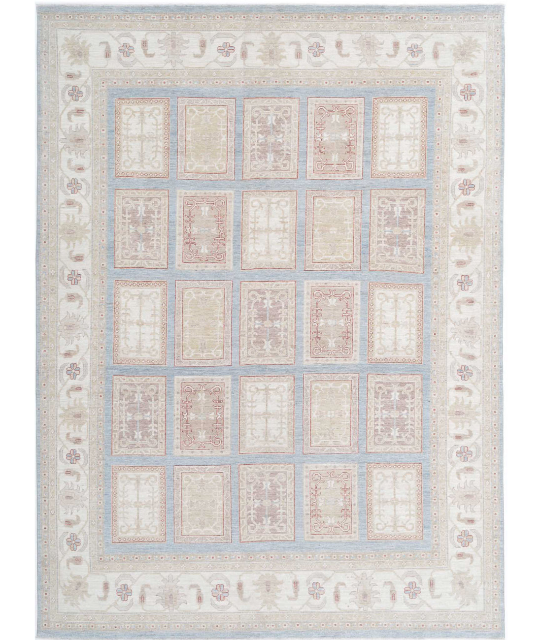 Hand Knotted Serenity Wool Rug - 8&#39;1&#39;&#39; x 10&#39;11&#39;&#39; 8&#39;1&#39;&#39; x 10&#39;11&#39;&#39; (243 X 328) / Blue / Ivory