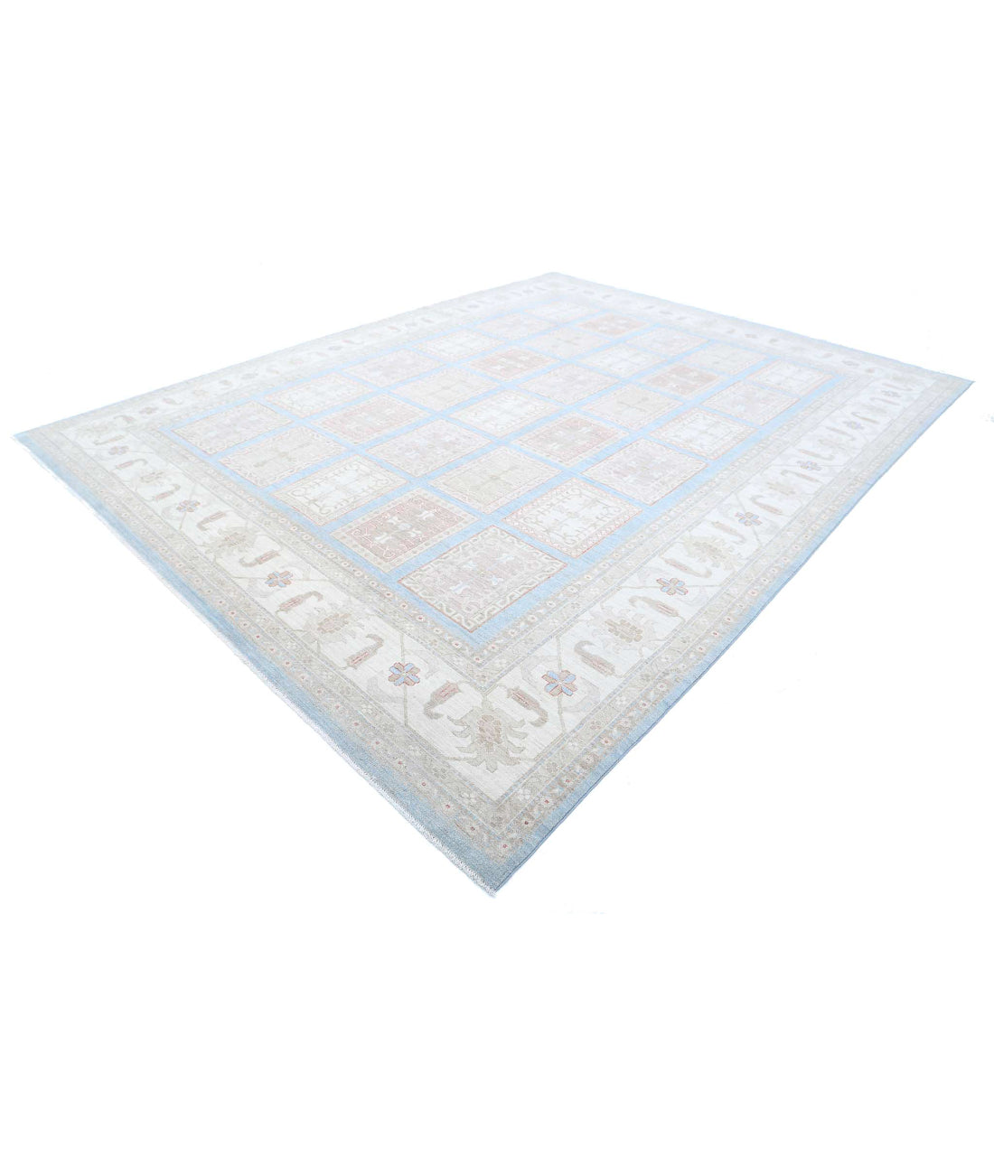 Hand Knotted Serenity Wool Rug - 9'10'' x 13'0'' 9'10'' x 13'0'' (295 X 390) / Blue / Ivory