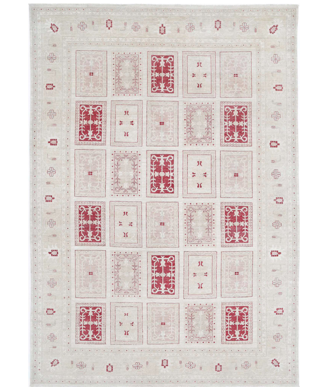 Hand Knotted Serenity Wool Rug - 8&#39;0&#39;&#39; x 11&#39;1&#39;&#39; 8&#39;0&#39;&#39; x 11&#39;1&#39;&#39; (240 X 333) / Ivory / Red