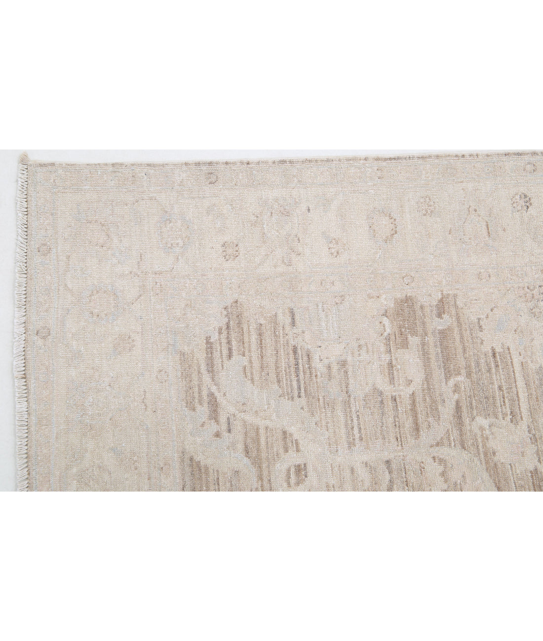 Hand Knotted Serenity Wool Rug - 4'0'' x 15'1'' 4'0'' x 15'1'' (120 X 453) / Brown / Ivory