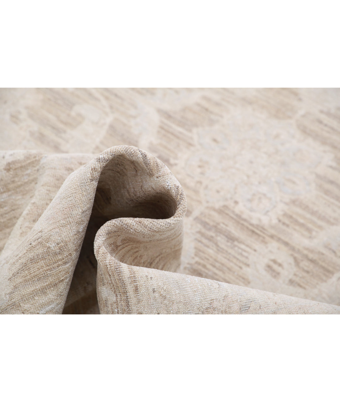 Hand Knotted Serenity Wool Rug - 4'0'' x 15'1'' 4'0'' x 15'1'' (120 X 453) / Brown / Ivory