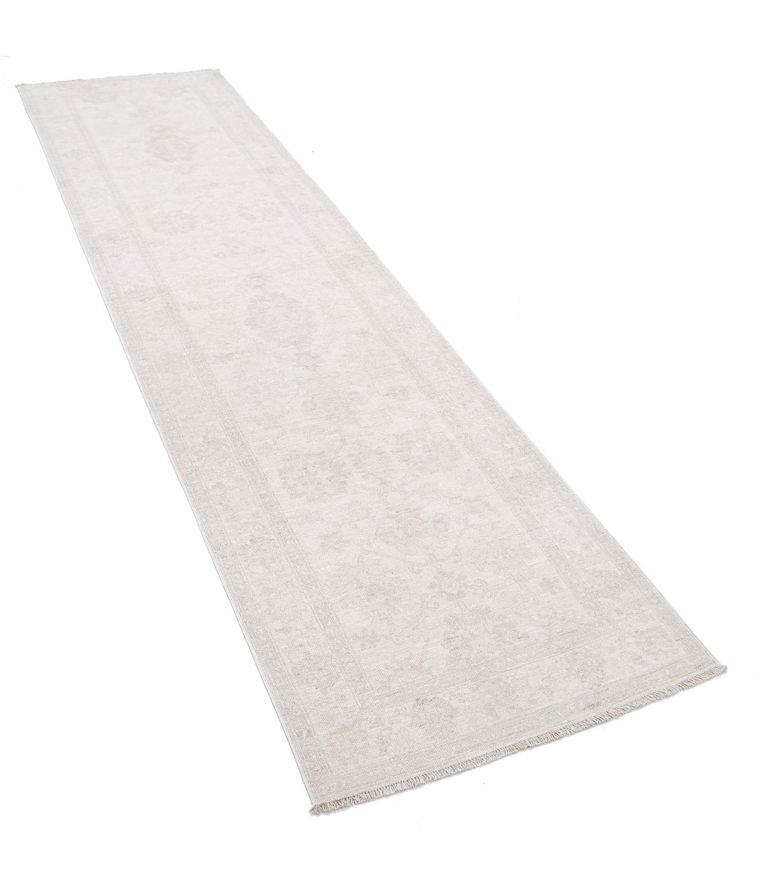 Hand Knotted Serenity Wool Rug - 2'6'' x 9'5'' 2'6'' x 9'5'' (75 X 283) / Ivory / Taupe