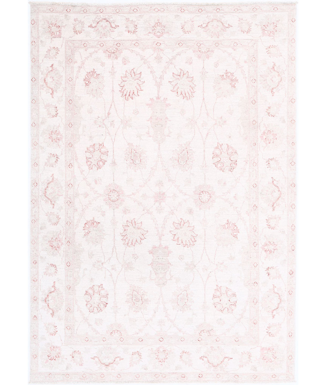 Hand Knotted Serenity Wool Rug - 5'4'' x 7'7'' 5'4'' x 7'7'' (160 X 228) / Ivory / Ivory