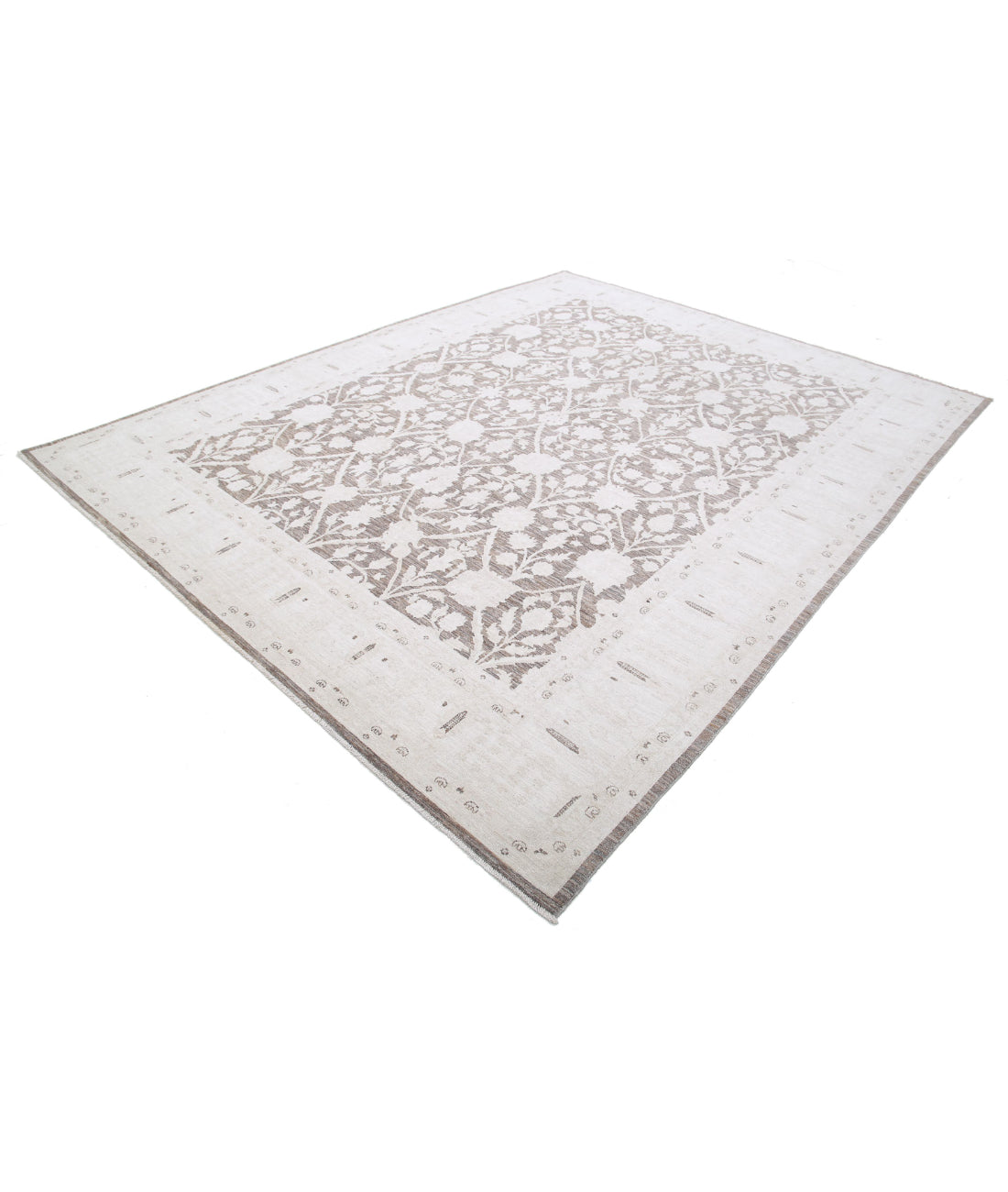 Hand Knotted Serenity Wool Rug - 8'9'' x 11'0'' 8'9'' x 11'0'' (263 X 330) / Brown / Ivory