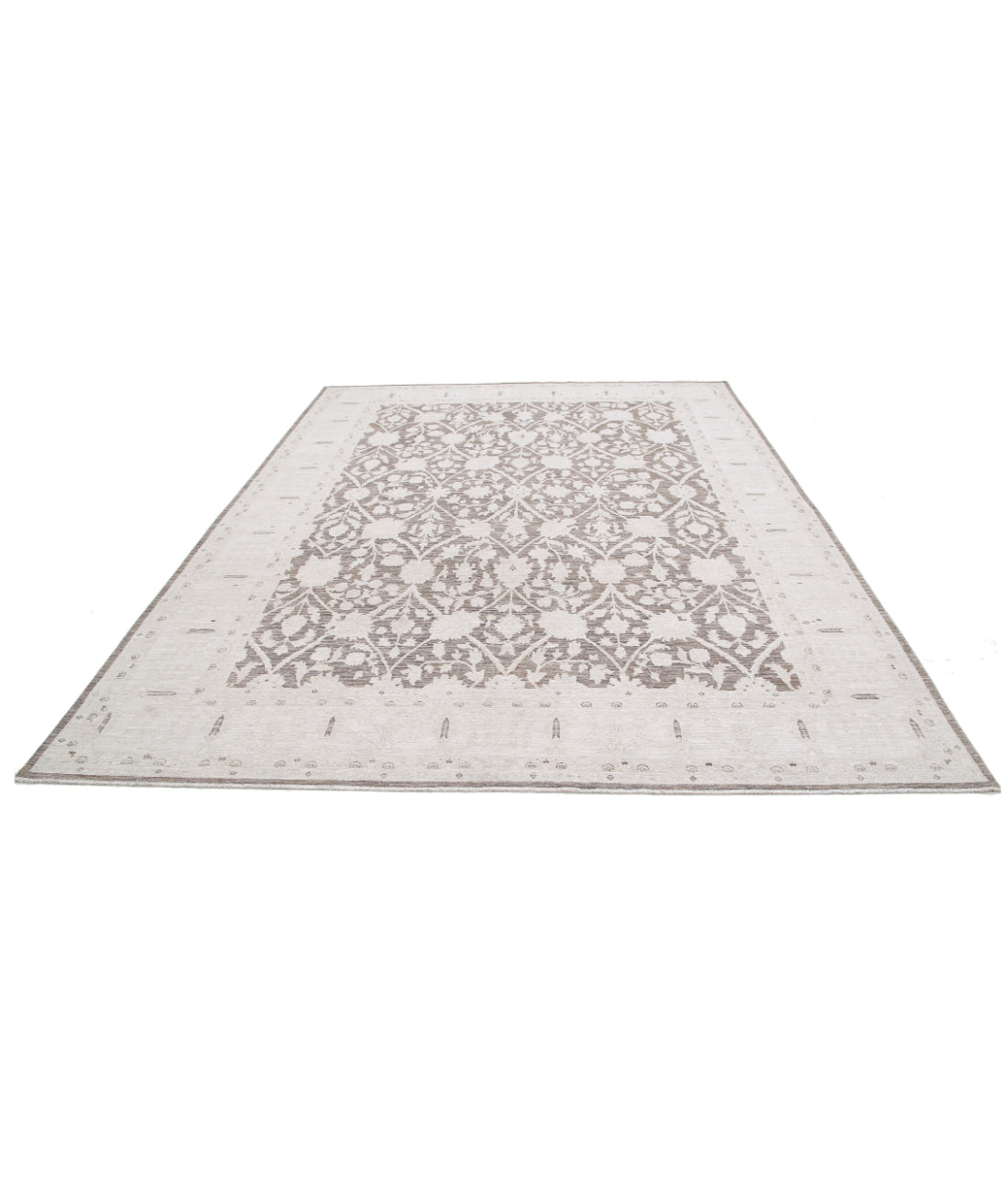 Hand Knotted Serenity Wool Rug - 8'9'' x 11'0'' 8'9'' x 11'0'' (263 X 330) / Brown / Ivory
