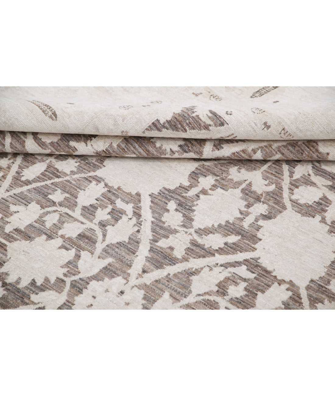 Hand Knotted Serenity Wool Rug - 8'9'' x 11'0'' 8'9'' x 11'0'' (263 X 330) / Brown / Ivory