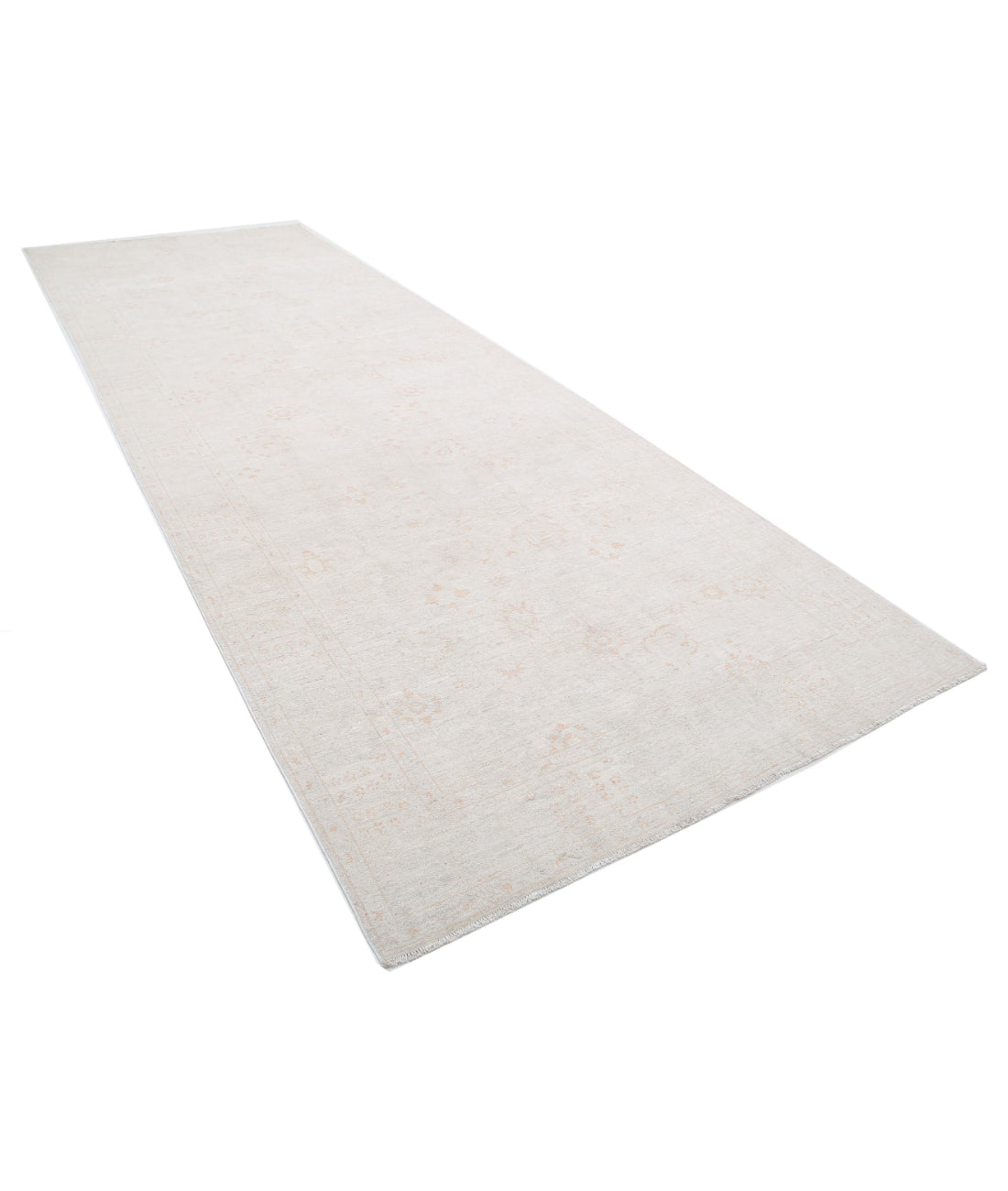 Hand Knotted Serenity Wool Rug - 5'10'' x 16'3'' 5'10'' x 16'3'' (175 X 488) / Ivory / Orange