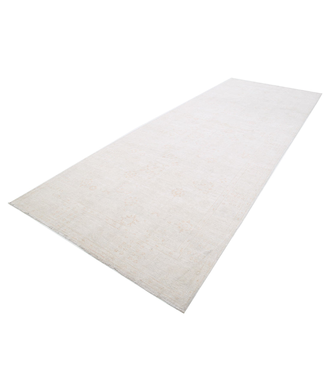 Hand Knotted Serenity Wool Rug - 5'10'' x 16'3'' 5'10'' x 16'3'' (175 X 488) / Ivory / Orange