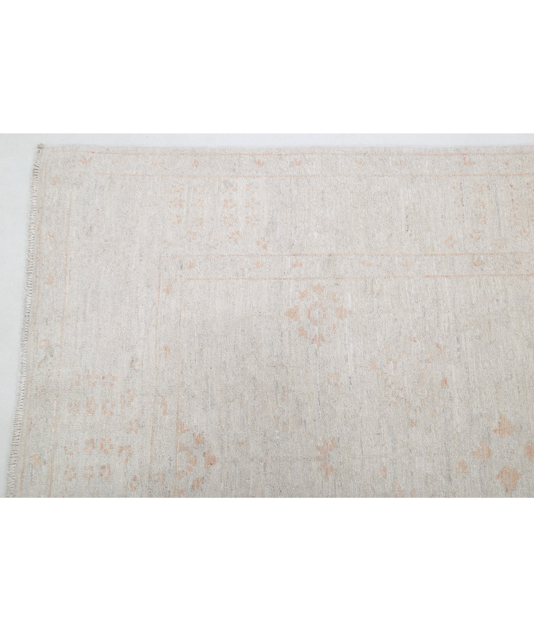 Hand Knotted Serenity Wool Rug - 5'10'' x 16'3'' 5'10'' x 16'3'' (175 X 488) / Ivory / Orange