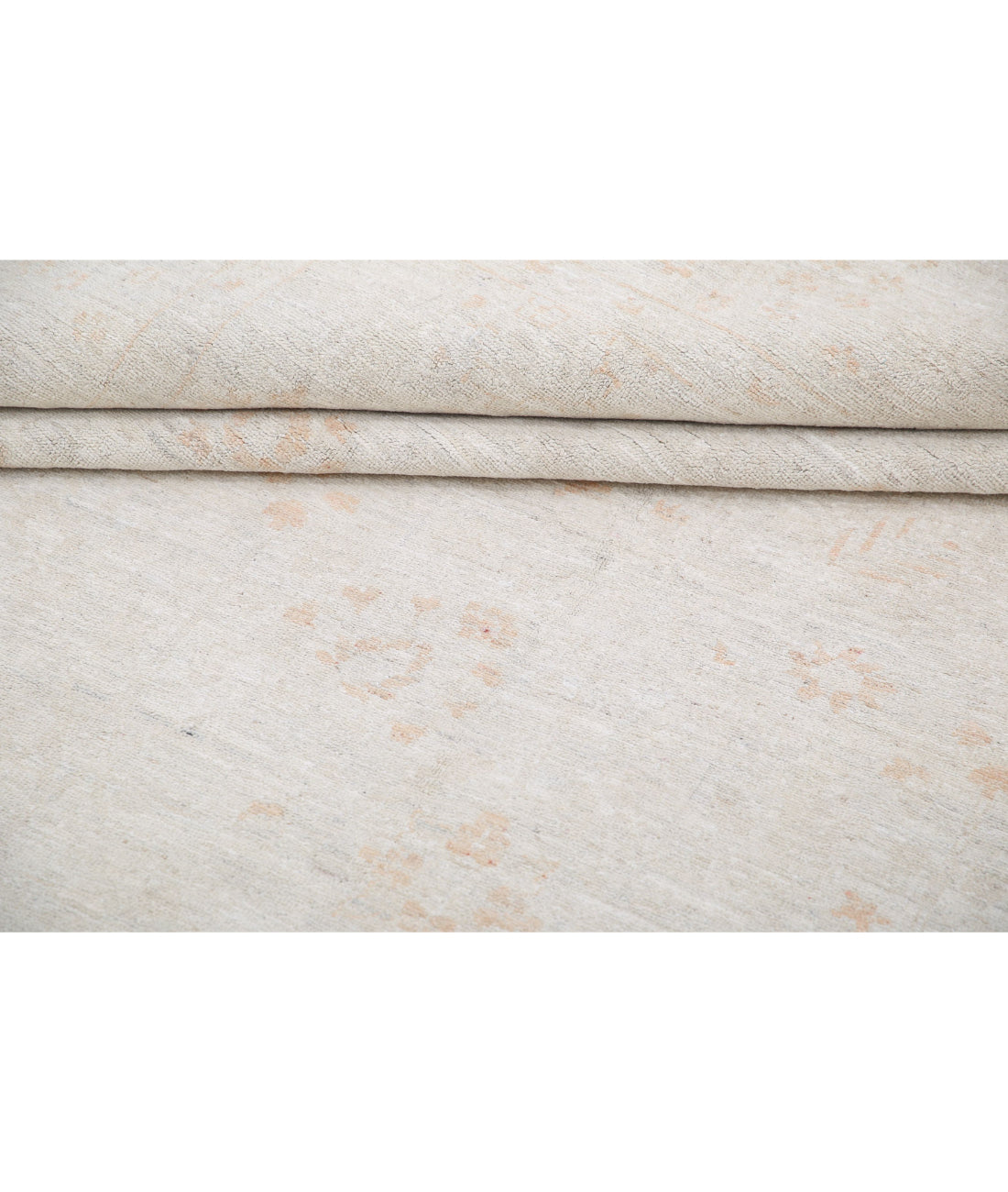 Hand Knotted Serenity Wool Rug - 5'10'' x 16'3'' 5'10'' x 16'3'' (175 X 488) / Ivory / Orange