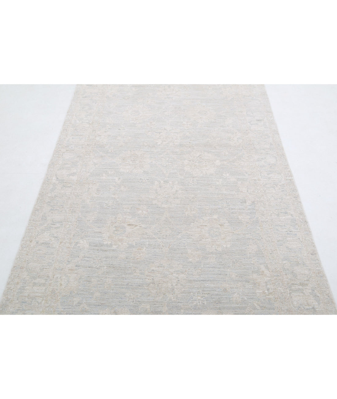Hand Knotted Serenity Wool Rug - 3'11'' x 14'2'' 3'11'' x 14'2'' (118 X 425) / Grey / Ivory